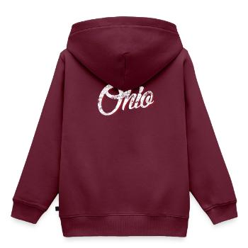 Ohio T shirt Ohio Home Tee 2 - Kinder Premium Organic Hoodie - Burgunderrot - Hinten - AI Model Kid Female (0cm)