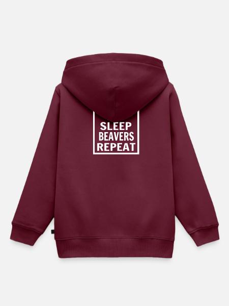 Biber - Kinder Premium Organic Hoodie - Burgunderrot