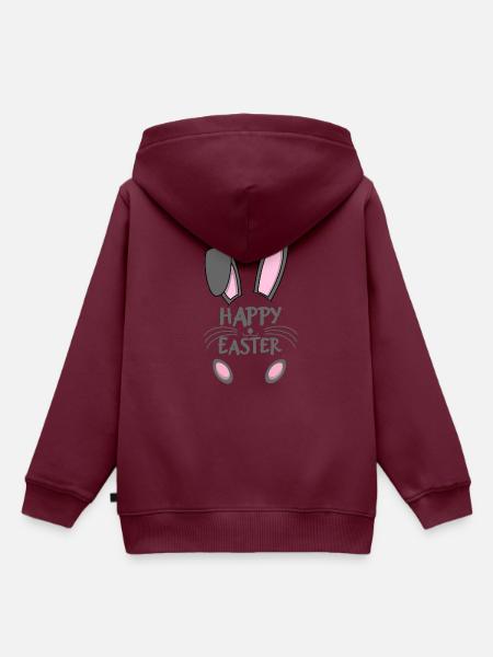 Happy Easter Bunny - Kinder Premium Organic Hoodie - Burgunderrot