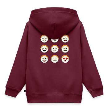 Sushi emotions - Kinder Premium Organic Hoodie - Burgunderrot - Hinten - AI Model Kid Female (0cm)