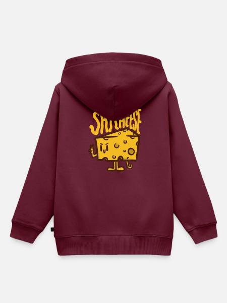 Say Cheese! Sag cheese - Kinder Premium Organic Hoodie - Burgunderrot