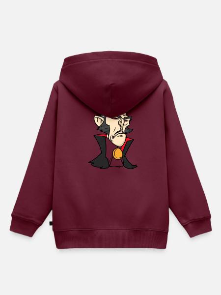 Sir Vampire Sir Vampire - Kinder Premium Organic Hoodie - Burgunderrot