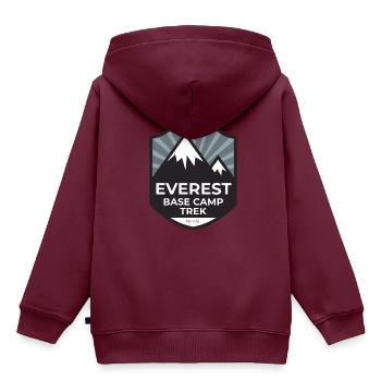 Mount Everest Base Camp Trek - Nepal - Kinder Premium Organic Hoodie - Burgunderrot - Hinten - AI Model Kid Female (0cm)