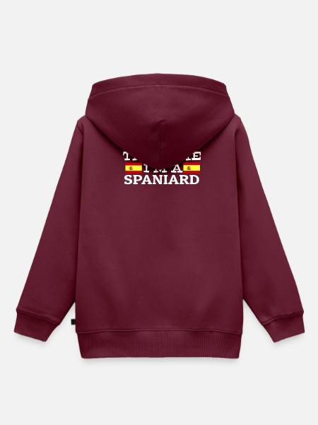Spanien - Kinder Premium Organic Hoodie - Burgunderrot