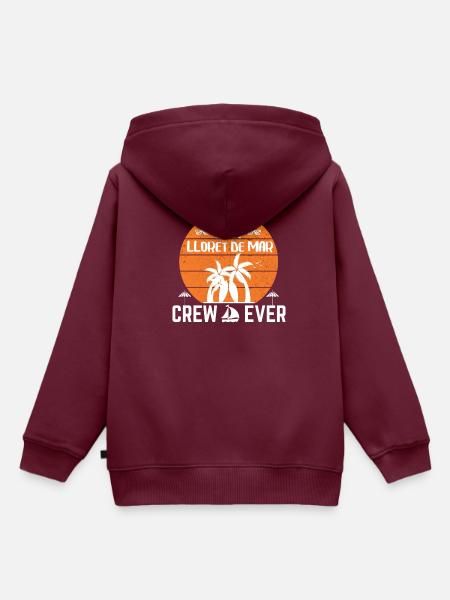 Lloret De Mar - Kinder Premium Organic Hoodie - Burgunderrot