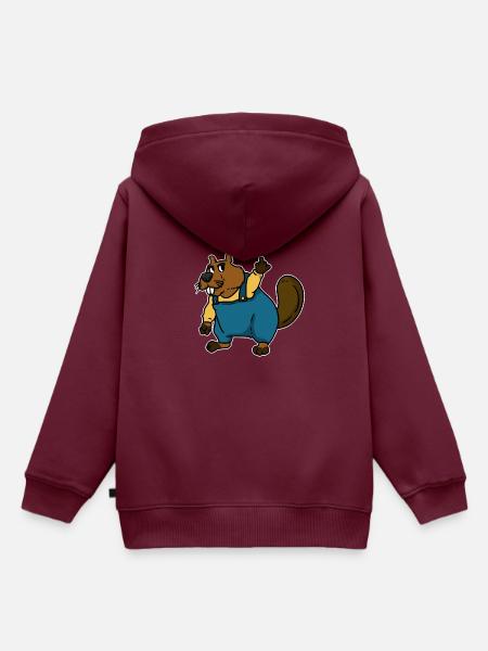 Bad Finger Beaver - Kinder Premium Organic Hoodie - Burgunderrot