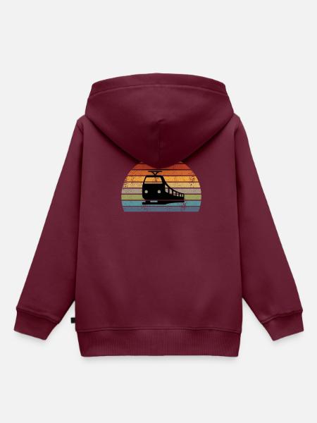 Züge - Kinder Premium Organic Hoodie - Burgunderrot