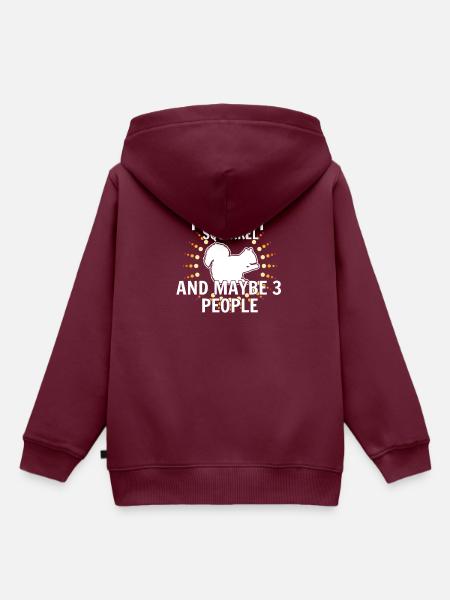 Eichhörnchen - Kinder Premium Organic Hoodie - Burgunderrot
