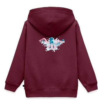 Schwimmerin Schwimmen - Kinder Premium Organic Hoodie - Burgunderrot - Hinten - AI Model Kid Female (0cm)