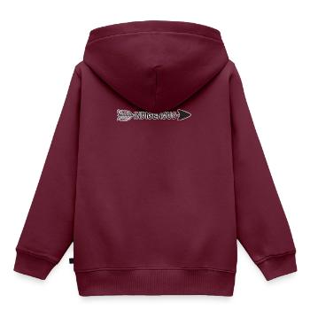 Indianer: Indigenous - Kinder Premium Organic Hoodie - Burgunderrot - Hinten - AI Model Kid Female (0cm)