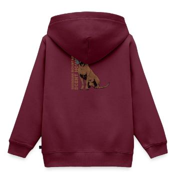 Bayerischer Gebirgsschweißhund - Kinder Premium Organic Hoodie - Burgunderrot - Hinten - AI Model Kid Female (0cm)