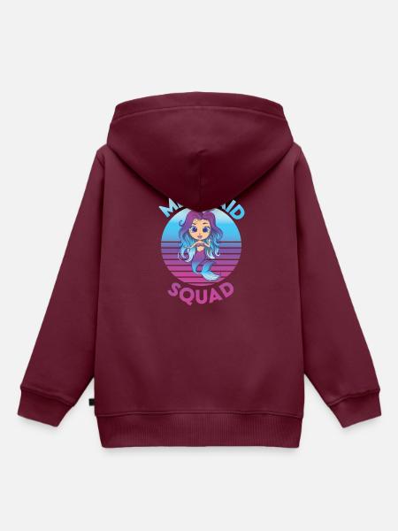 Sea Maid Squad - Kinder Premium Organic Hoodie - Burgunderrot