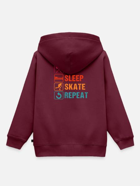 Funny Sleep Roller Skates - Kinder Premium Organic Hoodie - Burgunderrot