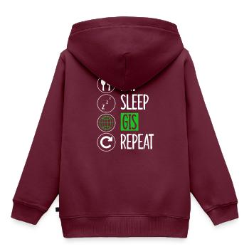 Sleep Geographic Information Science - Kinder Premium Organic Hoodie - Burgunderrot - Hinten - AI Model Kid Female (0cm)