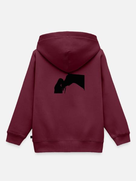Pferd - Kinder Premium Organic Hoodie - Burgunderrot