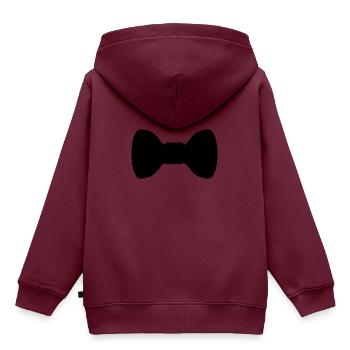 Bow tie - coole Fliege für den gehobenen Anlass - Kinder Premium Organic Hoodie - Burgunderrot - Hinten - AI Model Kid Female (0cm)