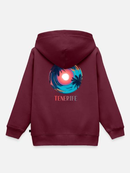 Teneriffa - Kinder Premium Organic Hoodie - Burgunderrot