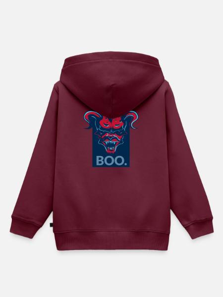 boo. - Kinder Premium Organic Hoodie - Burgunderrot