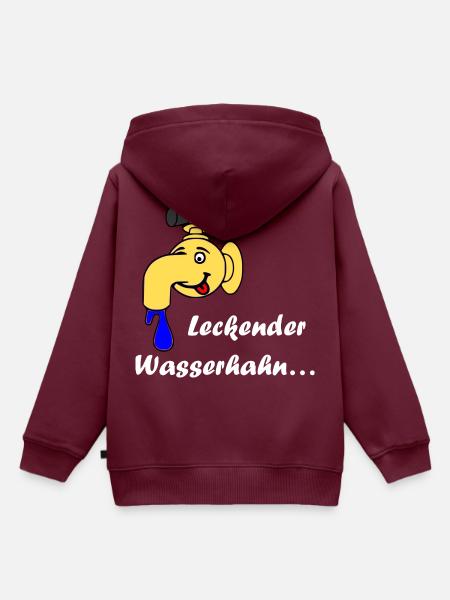 Leckender Wasserhahn - Kinder Premium Organic Hoodie - Burgunderrot