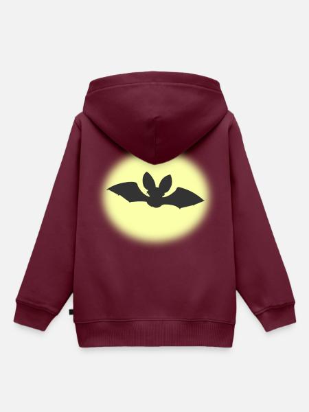 bat - Kinder Premium Organic Hoodie - Burgunderrot