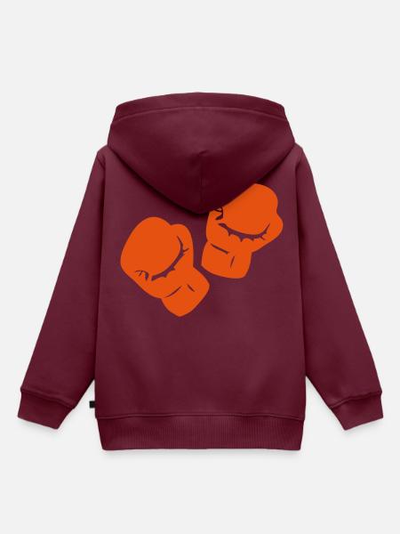 Handschuh boxen boxing - Kinder Premium Organic Hoodie - Burgunderrot
