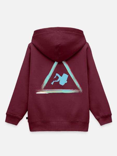 Bodyboard - Kinder Premium Organic Hoodie - Burgunderrot