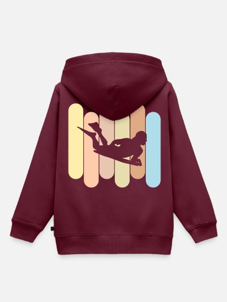 Bodyboarding - Kinder Premium Organic Hoodie - Burgunderrot