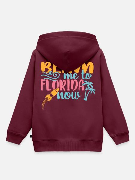 Florida - Kinder Premium Organic Hoodie - Burgunderrot