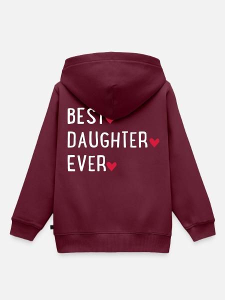Tochter - Kinder Premium Organic Hoodie - Burgunderrot