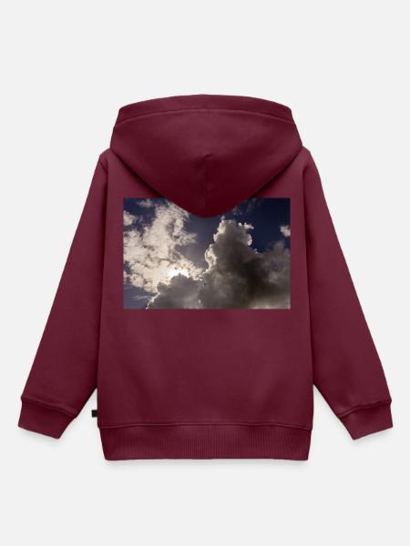 Himmel und Wolken - Kinder Premium Organic Hoodie - Burgunderrot