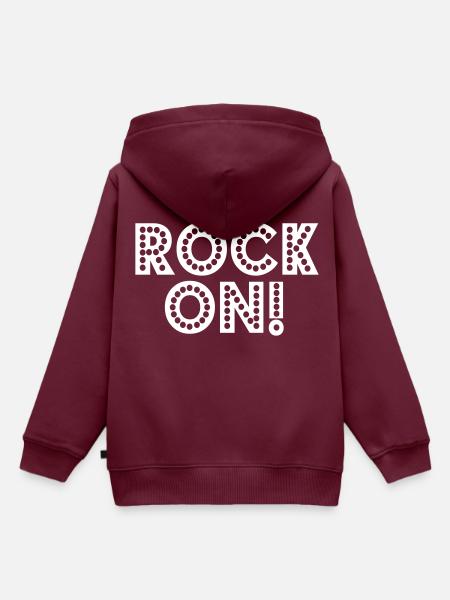 rock on! - Kinder Premium Organic Hoodie - Burgunderrot