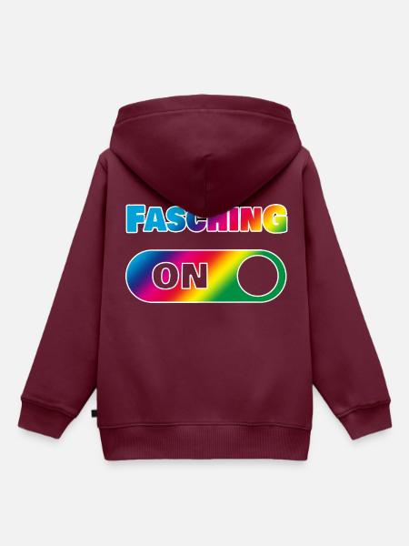 Fasching - Kinder Premium Organic Hoodie - Burgunderrot