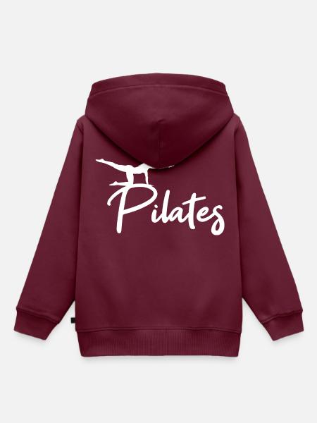 Pilates - Kinder Premium Organic Hoodie - Burgunderrot