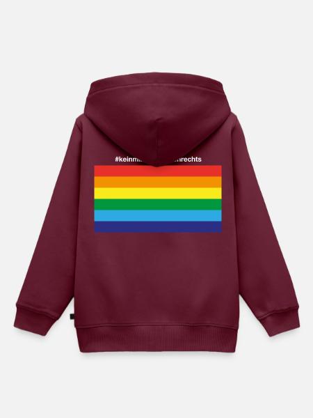 keinen millimeter nach rechts gegen recht fridays - Kinder Premium Organic Hoodie - Burgunderrot
