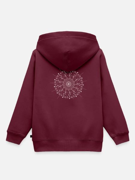 Mandala - Kinder Premium Organic Hoodie - Burgunderrot