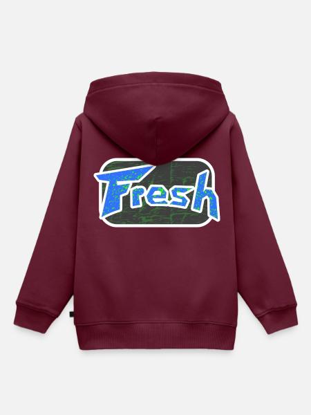 Fresh - Kinder Premium Organic Hoodie - Burgunderrot