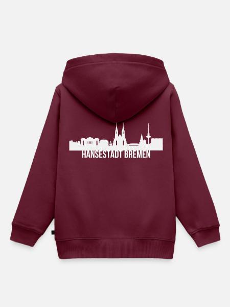 Hansestadt Bremen - Kinder Premium Organic Hoodie - Burgunderrot