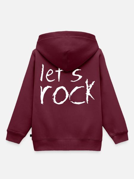 let's rock – Rock 'n' Roll Musik Festival - Kinder Premium Organic Hoodie - Burgunderrot