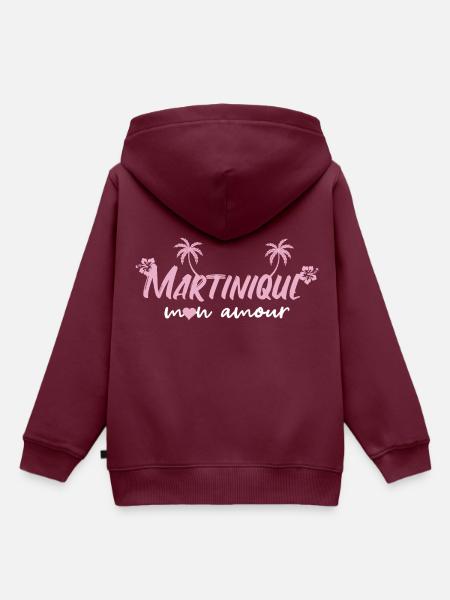 Martinique - Kinder Premium Organic Hoodie - Burgunderrot