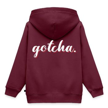 Gotcha Adoption Day - Kinder Premium Organic Hoodie - Burgunderrot - Hinten - AI Model Kid Female (0cm)