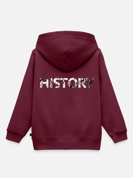 History - Kinder Premium Organic Hoodie - Burgunderrot