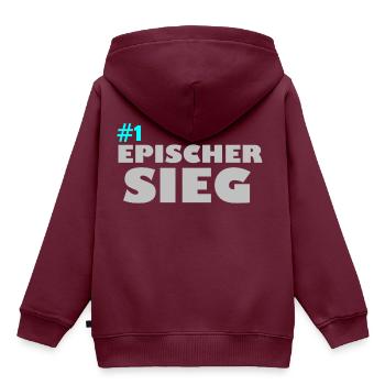 Epischer Sieg - Kinder Premium Organic Hoodie - Burgunderrot - Hinten - AI Model Kid Female (0cm)