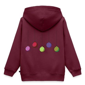 Weihnachtsbaumkugeln Weihnachten Christmas Advent - Kinder Premium Organic Hoodie - Burgunderrot - Hinten - AI Model Kid Female (0cm)