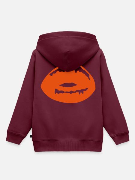 küsst die Mundlippen 11 - Kinder Premium Organic Hoodie - Burgunderrot