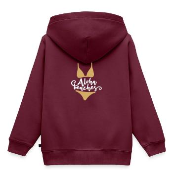 Aloha Sommer Bikini Badeanzug Strand Geschenk - Kinder Premium Organic Hoodie - Burgunderrot - Hinten - AI Model Kid Female (0cm)