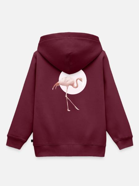 Flamingo Rosa - Kinder Premium Organic Hoodie - Burgunderrot