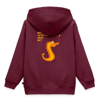 Seepferdchen - Geschenk für kleine Freischwimmer - Kinder Premium Organic Hoodie - Burgunderrot - Hinten - AI Model Kid Female (0cm)