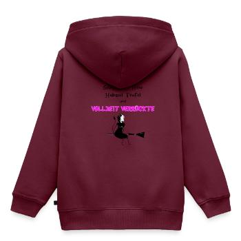beste Freundin lustiges Geschenk Shirt - Kinder Premium Organic Hoodie - Burgunderrot - Hinten - AI Model Kid Female (0cm)