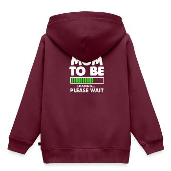 Schwanger Schwangerschaft Werdende Mutter Geschenk - Kinder Premium Organic Hoodie - Burgunderrot - Hinten - AI Model Kid Female (0cm)
