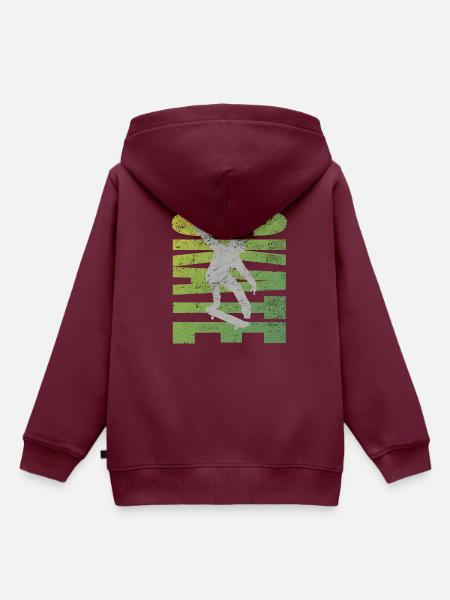 Skater Skate - Kinder Premium Organic Hoodie - Burgunderrot